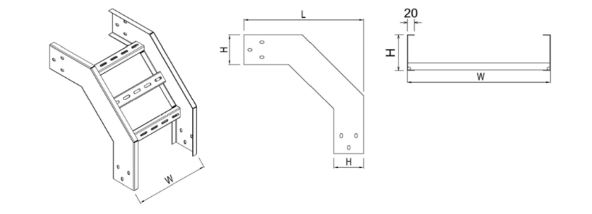 Thang cáp co đứng ngoài 90°