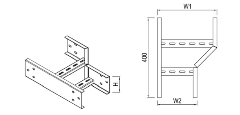 Thang cáp giảm 1 cấp bên trái